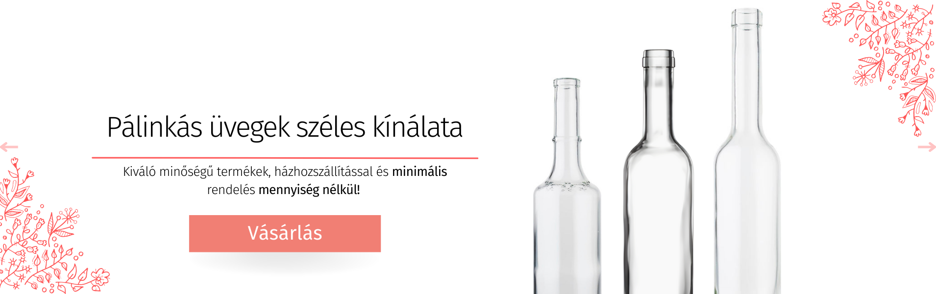 Pálinkás üvegek kínálat