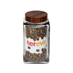 2000ml Tároló üveg Woody szögl.