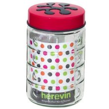 Tároló üveg 1,5L liter - Puzzle - 3 színben - új