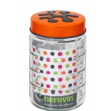 Tároló üveg 1,5L liter - Puzzle - 3 színben - új