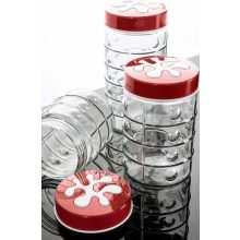 Tároló üveg 1,5L liter - Puzzle - 3 színben - új