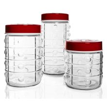 Tároló üveg 1,5L liter - Puzzle - 3 színben - új