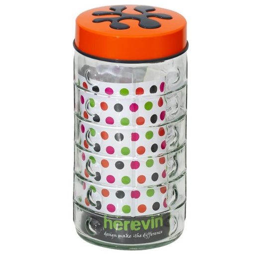 Tároló üveg 2 liter - Puzzle - 3 színben - új
