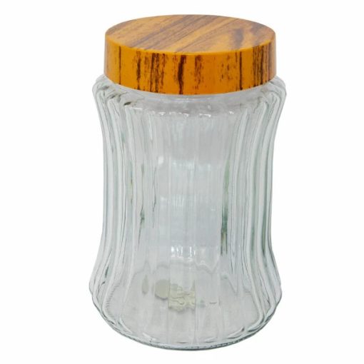 1500ml Tároló üveg woody
