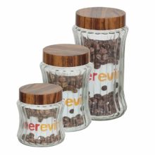 1500ml Tároló üveg woody