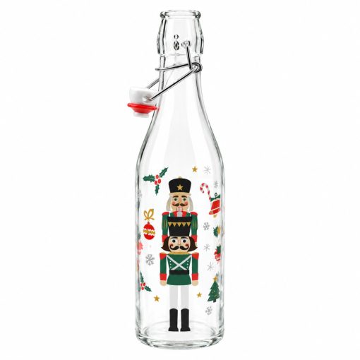 1000ml Karácsonyi Csatos Üveg több mintával