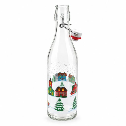 1000ml Karácsonyi Csatos Üveg több mintával