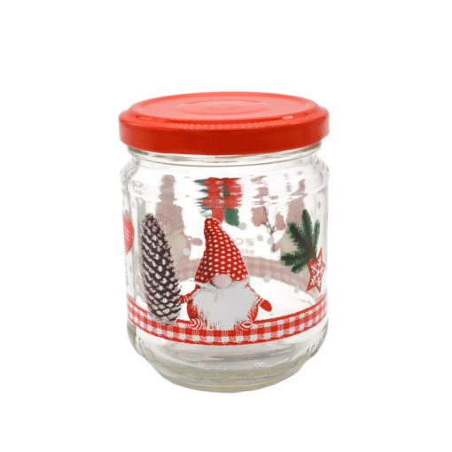 Karácsonyi Díszüveg Fedéllel 200ml