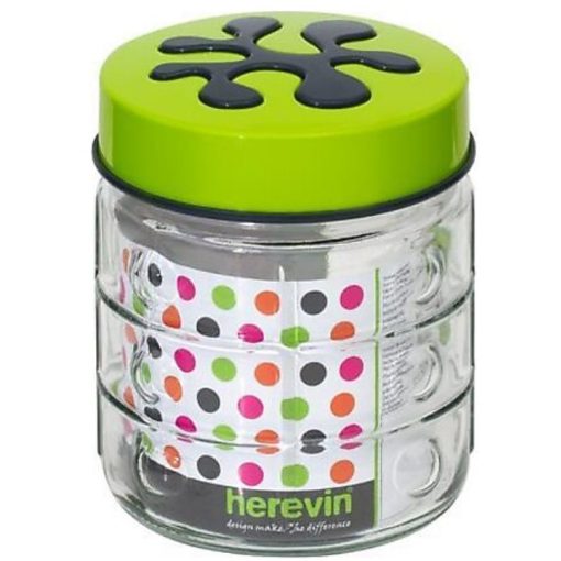 Tároló üveg 0,58 liter - PUZZLE - 3 színben - új
