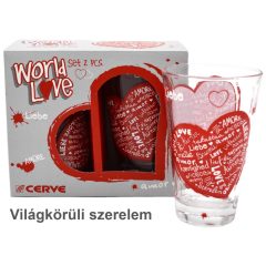 World Love pohár szett (2 db)