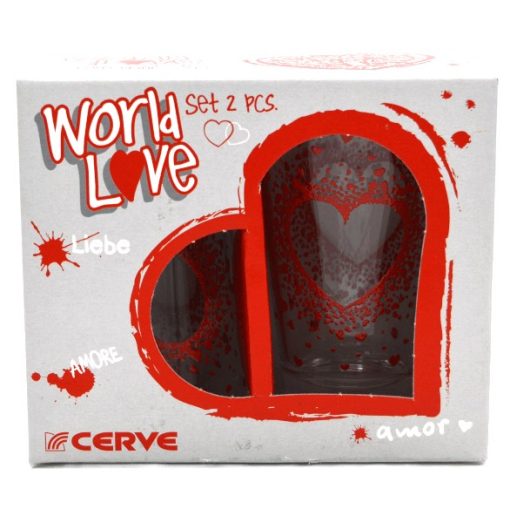 World Love pohár szett (2 db)