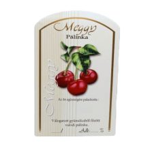 Pálinkás címke - Meggy (nagy)